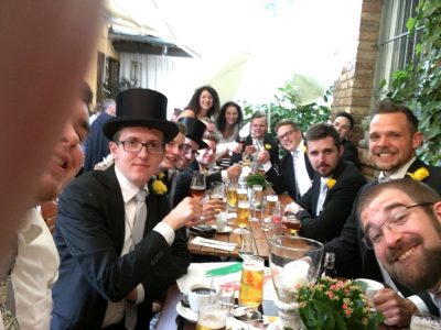 SFestAhrweiler2018 05 Auch das gemeinsame Abendessen beim Restaurant LaPerla hat mittlerweile Tradition. Foto: JSG Lantershofen